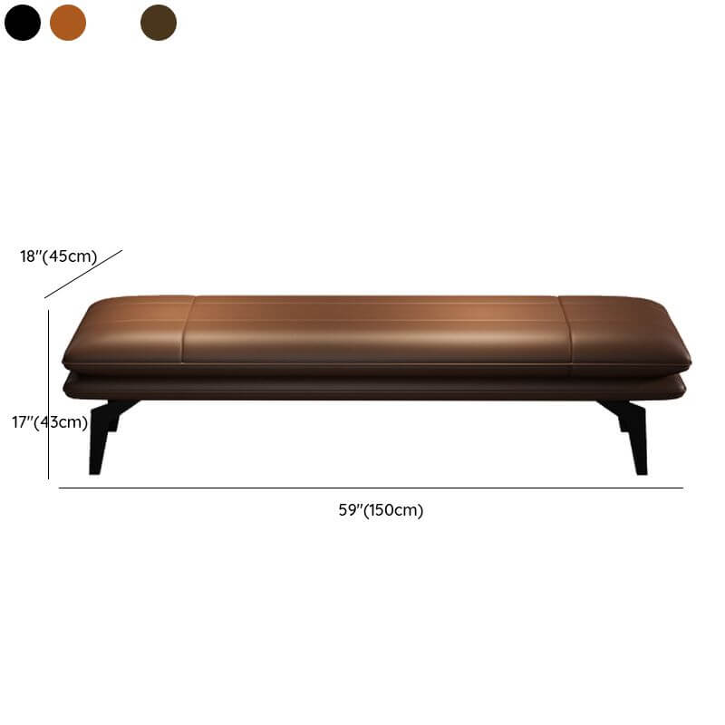 Beige modern solid color bench