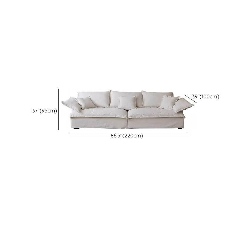 Inviting pillows on a luxurious sofa