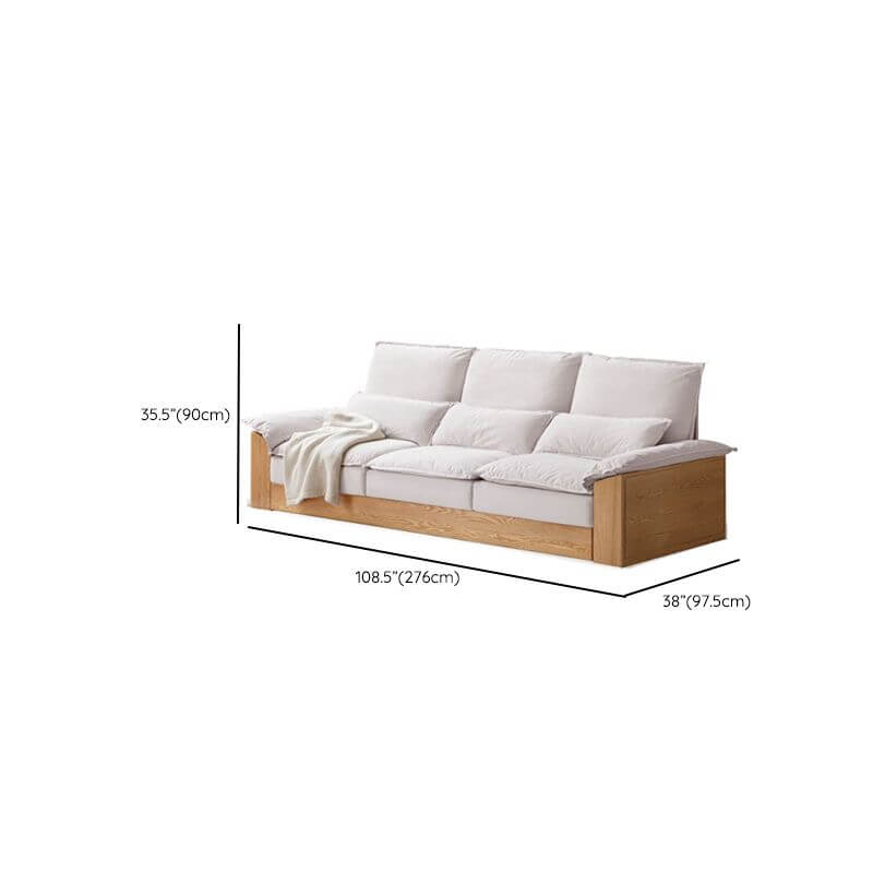 Stylish ivory three-seat sofa