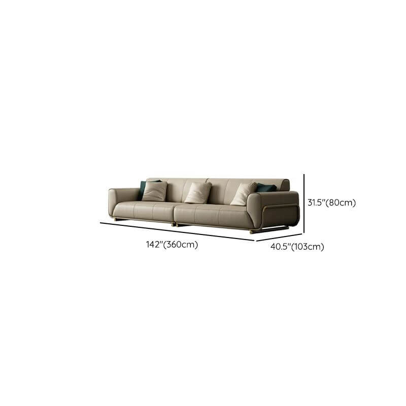Durable modern sofa with plush cushioning