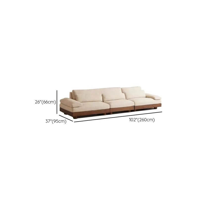 Modern square arm sofa