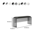 Stylish accent bench used as additional seating