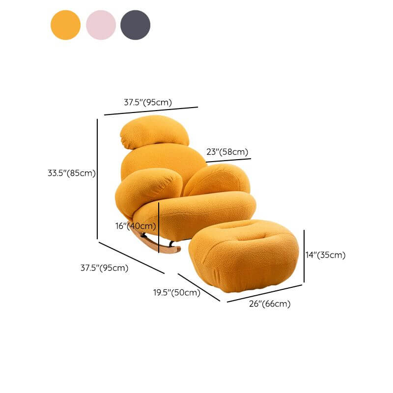 Natural wood legs on rocking chair showcasing craftsmanship