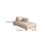 Left-arm chaise chair with soft beige upholstery