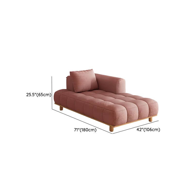 Modern left-arm chaise chair with reclining feature