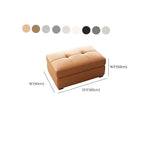 Plush upholstered ottoman with hidden storage
