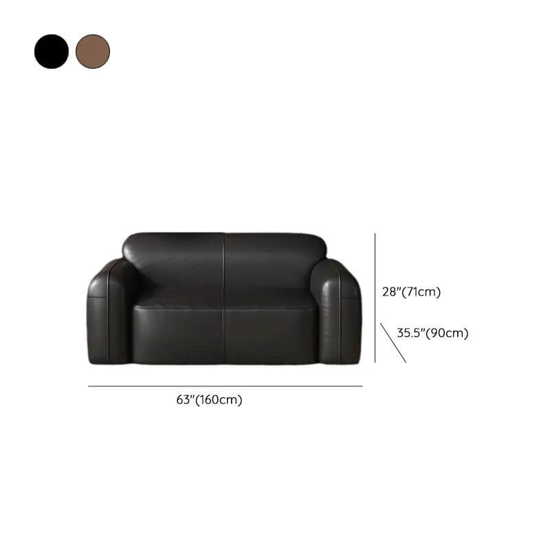 Modern 3-seater sofa in black