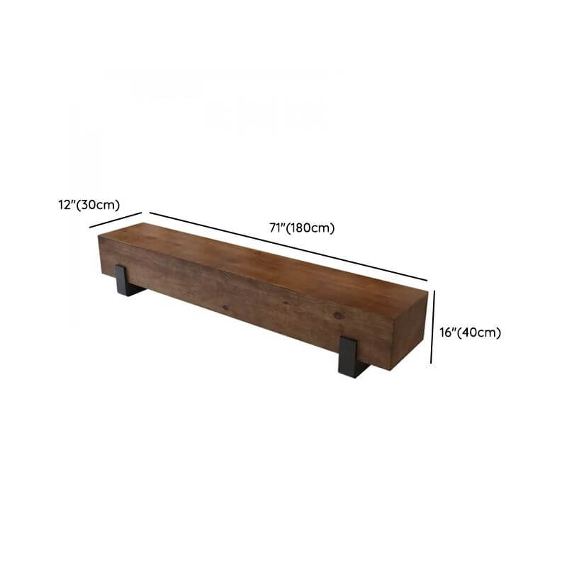 Casual Timber Solid Color Accent Bench in Nut-Brown