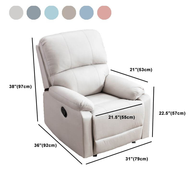 Dove Grey Upholstered Rotating Reclining Deck Chair