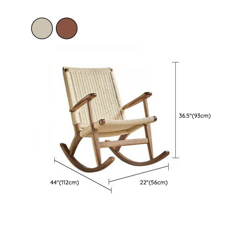 Porch rocking chair made of wood