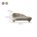 Contemporary Chaise Lounge Accent Chair in Light Gray