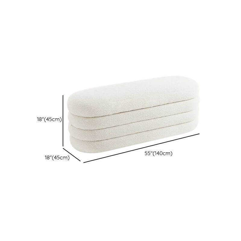 White Upholstered Storage Bench