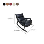 Cocoa Art Deco Rocking Chair with track arm design