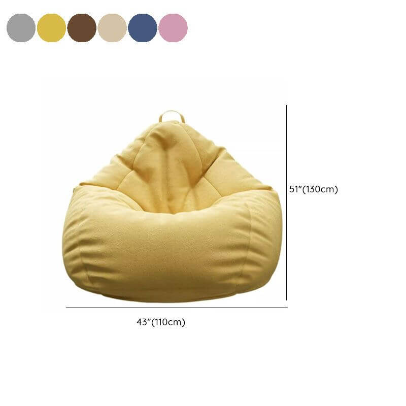 Yellow Classic Bean Bag Ottoman for Kids Room