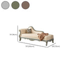 Classic Upholstered Nook Chaise Chair in Brown