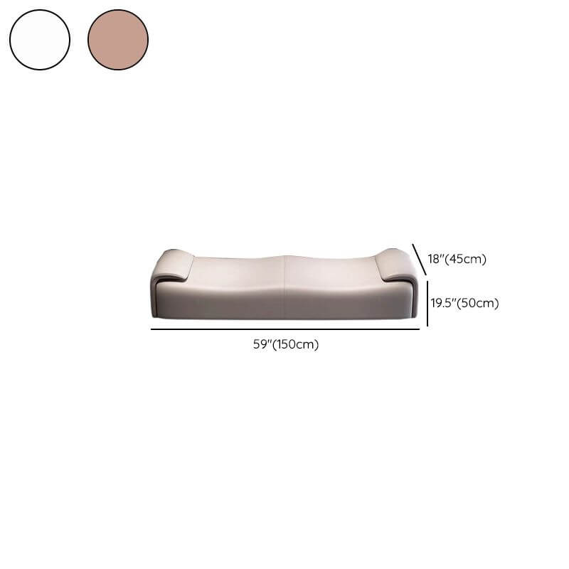 Elegant orange upholstered bedroom bench