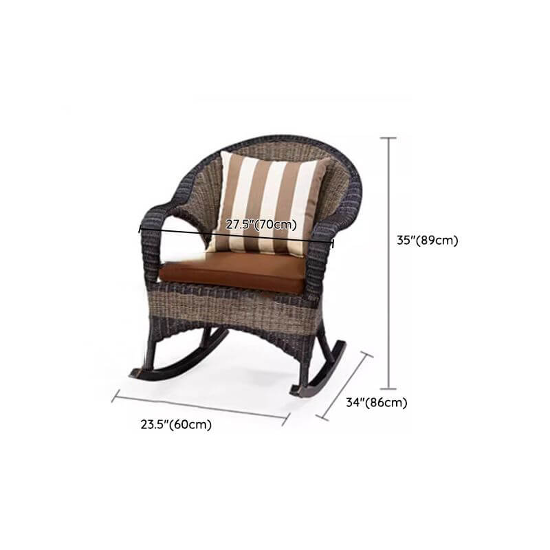 Cocoa Craftsman wicker rocking chair on porch