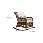 Traditional brown wicker rocking chair