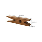 Cocoa Simplistic Solid Wood Bench from side view