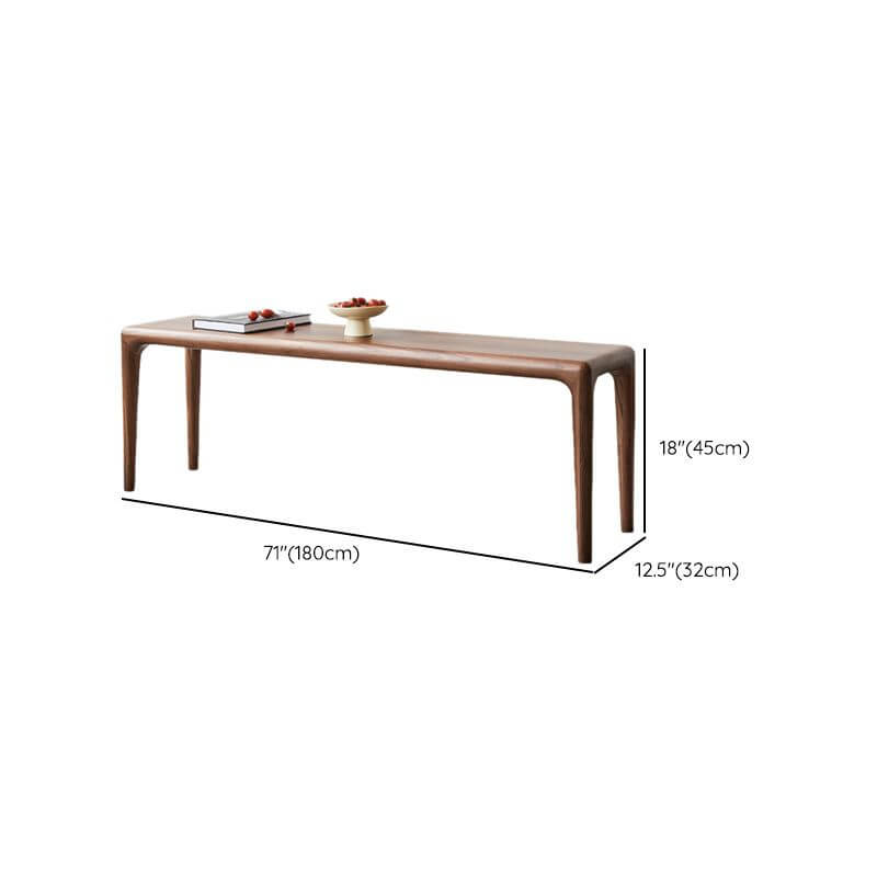 Solid color dining bench in modern decor