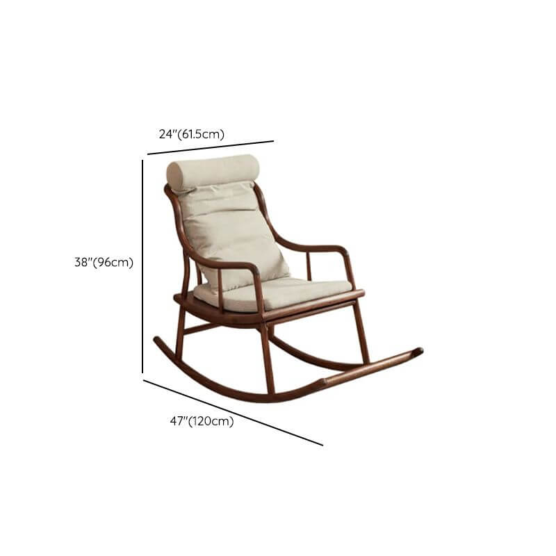 Cocoa Walnut Rocking Armchair front view