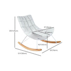 Solid Wood Frame Rocking Chair in Light Wood Finish