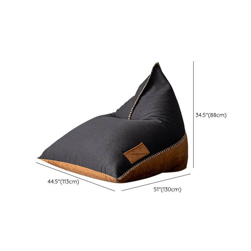 Orange/Gray Faux Leather Bean Bag Chair