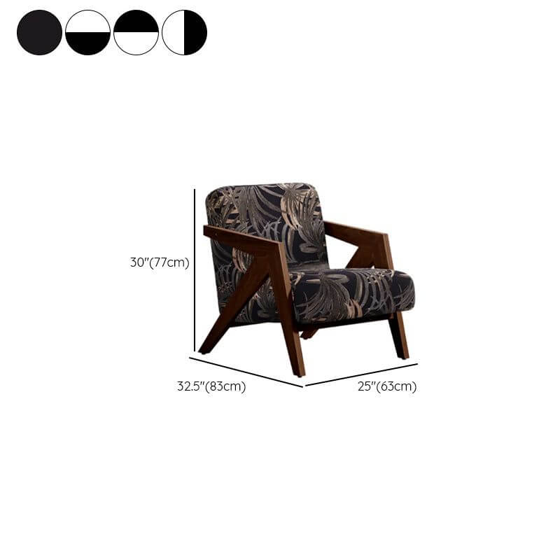 Abstract patterned accent chair