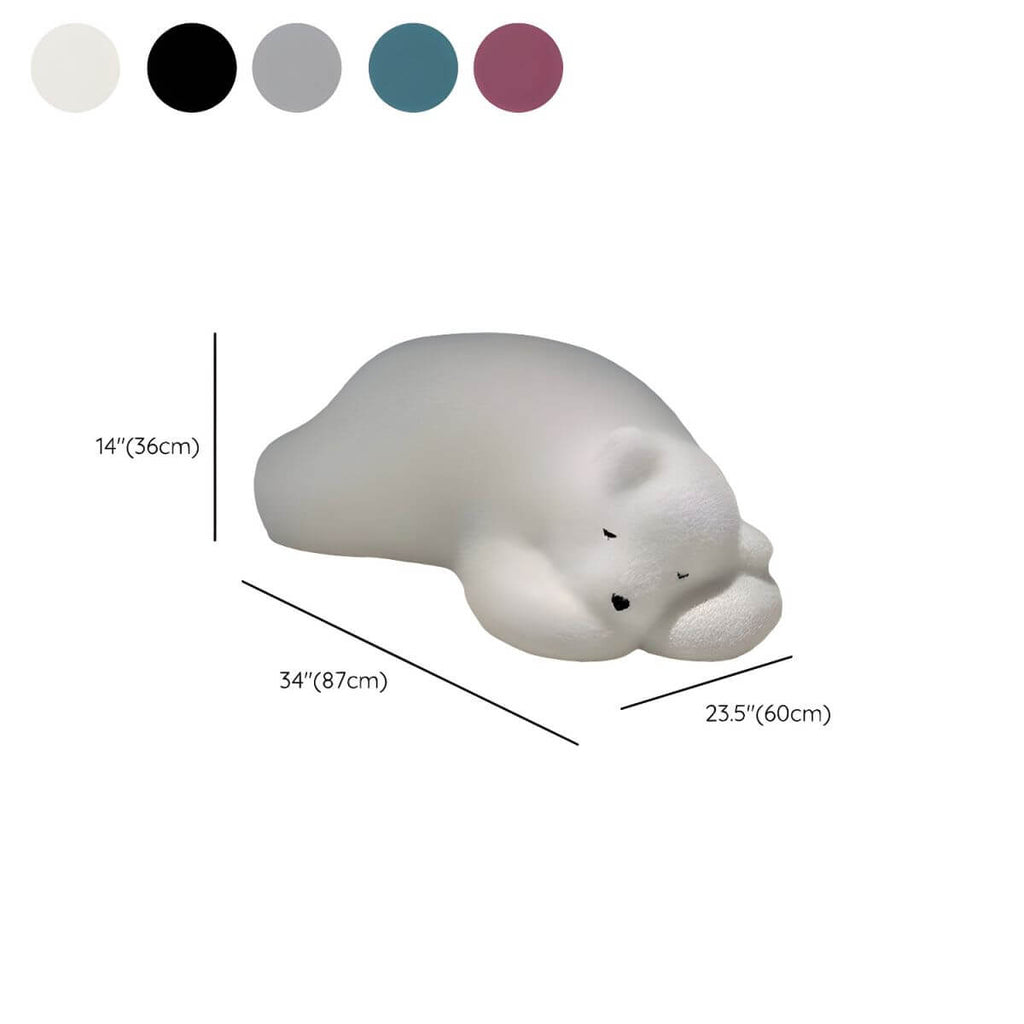 Contemporary Bear Ottoman in Purple