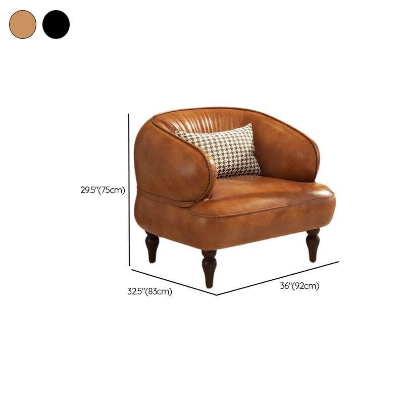 Sepia solid color arm chair