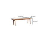 Spacious dining area with walnut wood bench