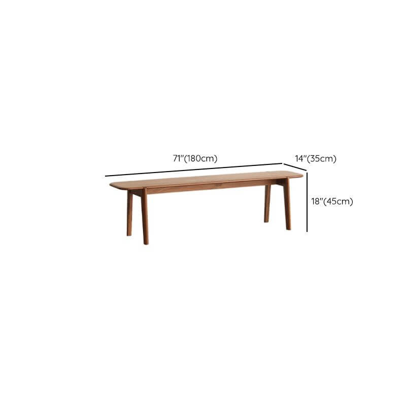 47-inch cocoa walnut wood bench in modern dining room