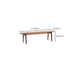 47-inch cocoa walnut wood bench in modern dining room
