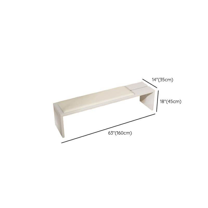 Brown upholstered living room bench with solid color pattern