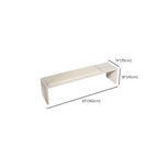 Brown upholstered living room bench with solid color pattern