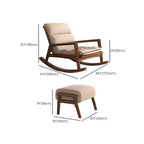 Contemporary indoor rocking chair in white upholstery