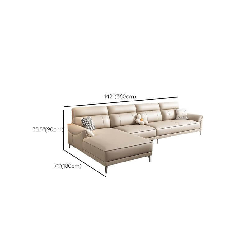 Light gray modern sofa set with pillow top arms