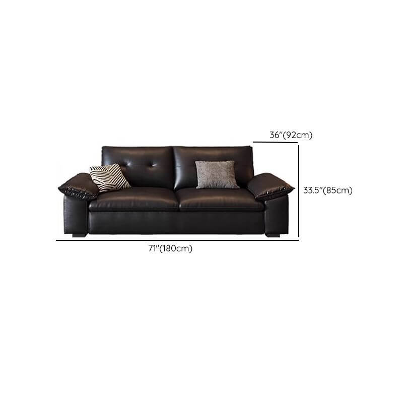 Contemporary modern matte black sofa