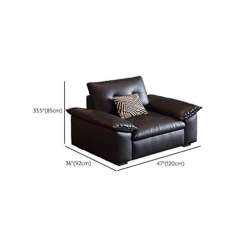 Elegant matte black furniture for living room