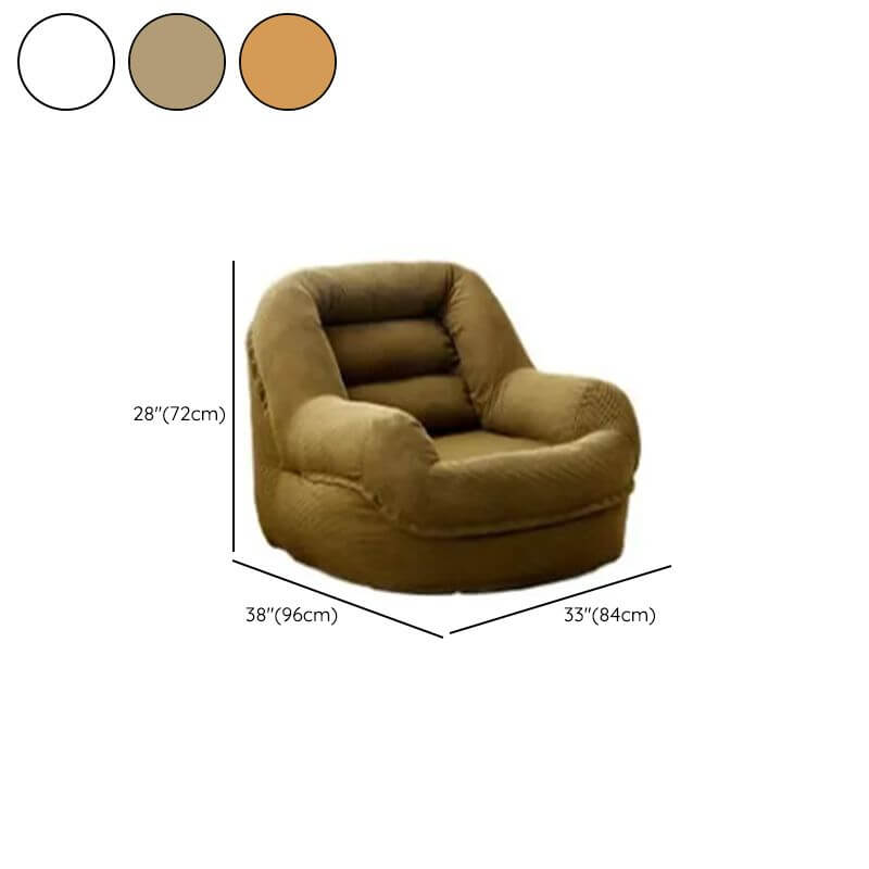 contemporary solid color arm chair front view