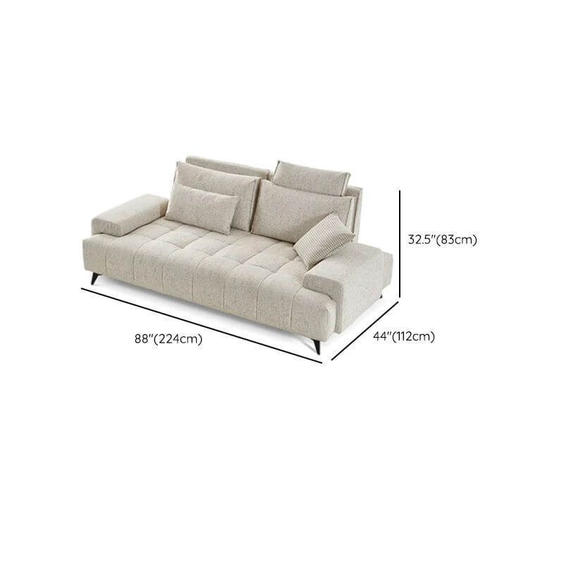 Modern sofa seating in stylish interior