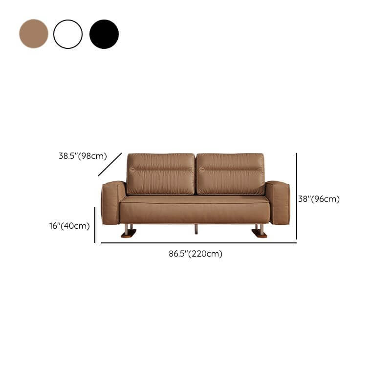 Mocha sofa with elegant modern lines