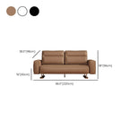 Mocha sofa with elegant modern lines