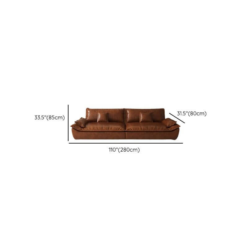 Contemporary Floor Sofa in Mocha