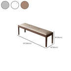 Contemporary solid color upholstered sitting room bench in orange