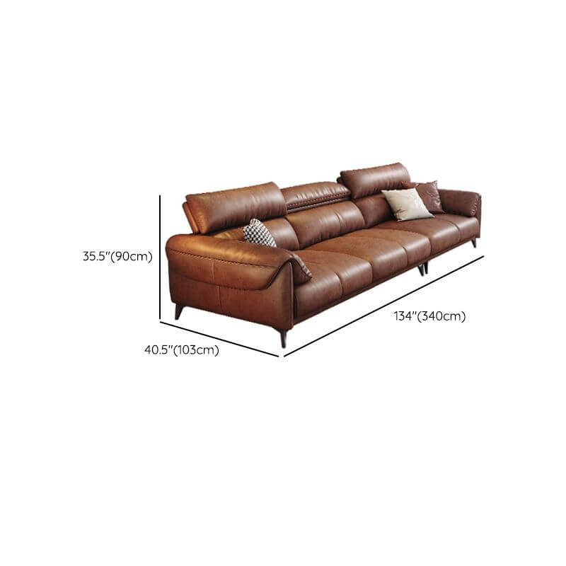 Wide pillow back sofa in contemporary style