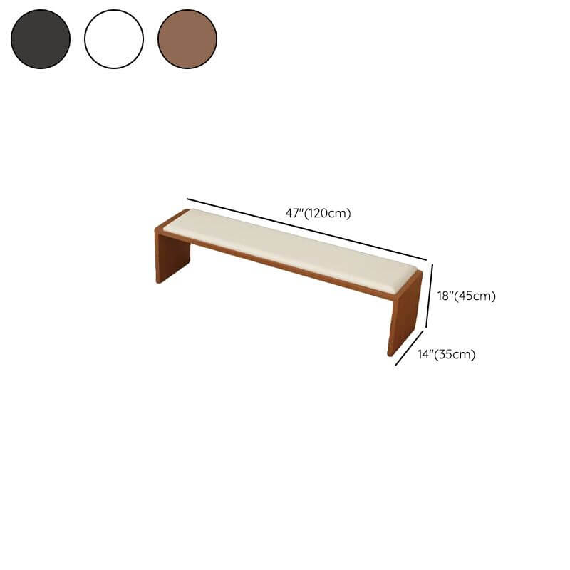 Shoe bench with clean lines and solid color design