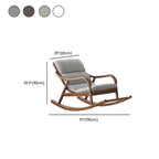 Elegant rocking armchair in coffee color