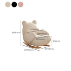 Black rocking chair with natural wood legs