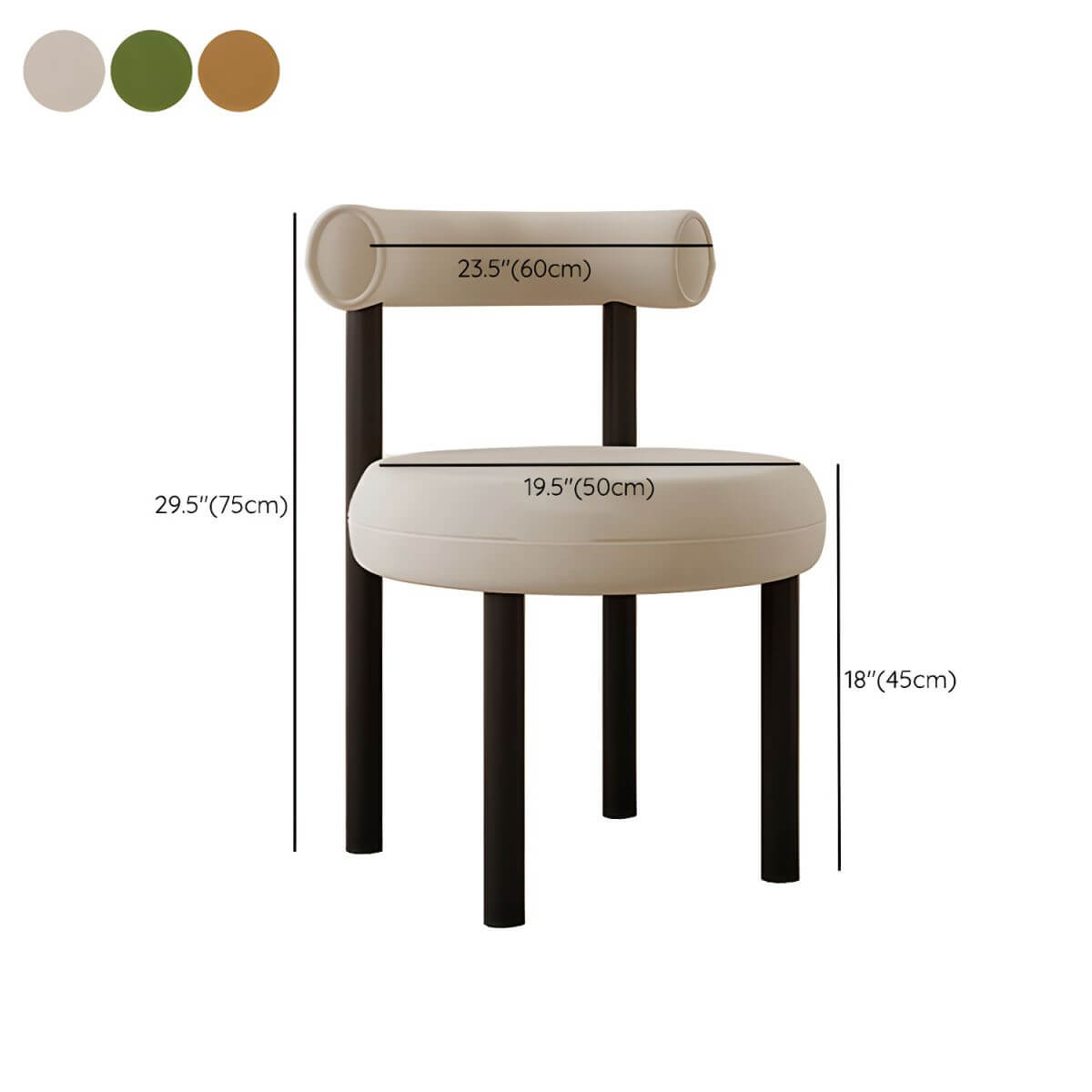 Vanity stool in a modern dressing room